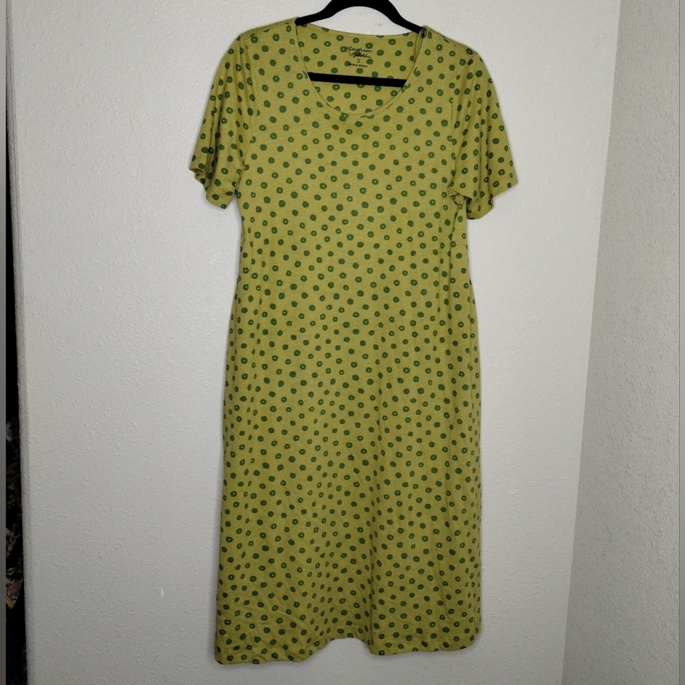 Gudrun Sjoden Polka Dot Green Dress Size Small
